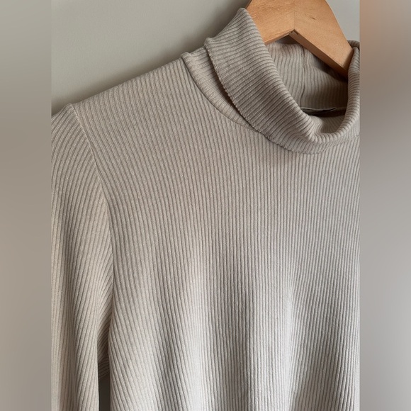 Aritzia Wilfred Free Ribbed Mock Neck Crop Top Sweater - Picture 3 of 5